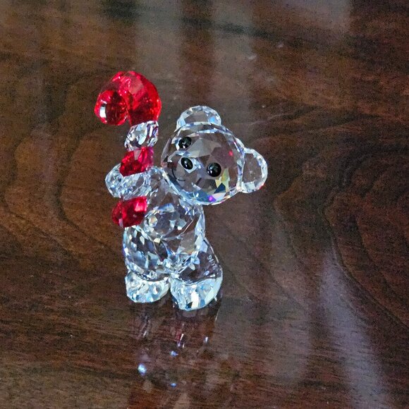 RARE SWAROVSKI CRYSTAL KRIS BEAR CANDY CANE CHRISTMAS HOLIDAY FIGURINE 5464863